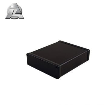 Caja de aluminio electrónica anodizada negra